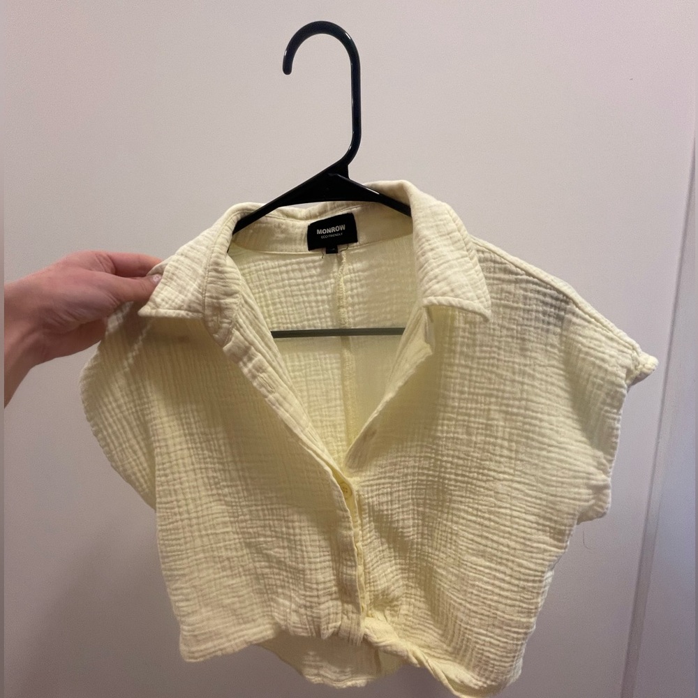 Monrow Yellow Crop Top